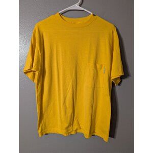 Vintage 80s 90s Classic II Yellow Pocket T-Shirt M 50/50 USA Made Tee